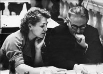 О. Смолярова і режисер Л. Варпаховський.
Київ. 1950-ті рр.