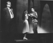 «Предел спокойствия» по П. Загребельному. 1982 год.
В сцене заняты: Ю. Мажуга, Т. Назарова, С. Москвин.