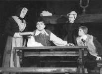 КРИСТАБЕЛ (друга праворуч)                 
«У пущі» Лесі Українки. 
У сцені задіяні: Є. Опалова, А. Решетніков, І. Захарова.  
1957 р.  
