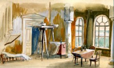 «Мертві душі» М.Булгакова (за М.Гоголем). 1952 р. 
Ескіз декорації.
