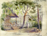 «Роки мандрувань» О.Арбузова. 1955 р. 
Ескізи декорації.
