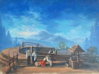 «Пісня під зірками» В.Собка. 1959 р.
Ескіз декорації.
