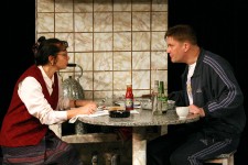 ЖЕНА
«Пизанская башня» Н.Птушкиной. 1999 г.
В. Сарайкин – Муж.
